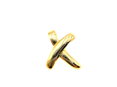 APPRAISED $275- 10KT Yellow Gold "X" Design Slide Pendant