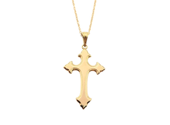 APPRAISED $600- 14KT Yellow Gold Milgrain Cross Pendant