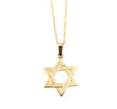 APPRAISED $550- 14KT Yellow Gold Star of David Pendant