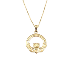 APPRAISED $775- 14KT Yellow Gold Claddagh Pendant