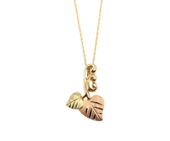 APPRAISED $400- 10KT Tri-Tone Leaf Pendant