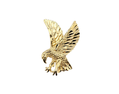 APPRAISED $700- 14KT Yellow Gold Diamond Cut Eagle Pendant