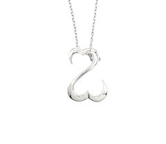 APPRRAISED $100- Silver Open Heart Pendant