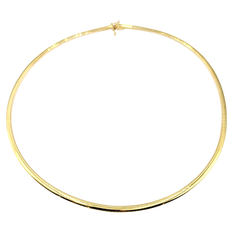 APPRAISED $4600- 10KT Yellow Gold 20" 4MM Omega Necklace