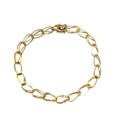 APPRAISED $1600 - 14KT Yellow 7.25" Gold Oval Open link Bracelet