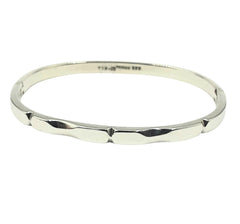 APPRAISED $195- Sterling Silver 4.6MM Oval Bangle
