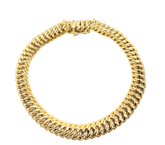 APPRAISED $2400- 14KT Yellow Gold 7MM Woven Link Bracelet