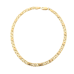 APPRAISED $1700- 14KT Yellow Gold Heart & Spiral Link Bracelet
