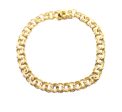APPRAISED $3300- 14KT Yellow gold 7." Spiral Link Bracelet